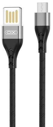 XO NB188 2.4A Διπλής Φοράς Φόρτιση USB Micro 1m Γκρί (16.005.0132)
