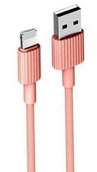 XO NB156 USB Καλώδιο Φόρτισης για Lightning Ρόζ (16.005.0103)