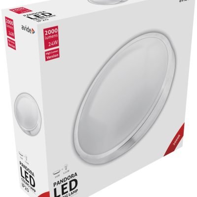 Avide LED Μοντέρνα Πλαφονιέρα Οροφής Pandora (Αλουμίνιο) 24W 380*110.0mm Θερμό 3000K (15.001.0582)