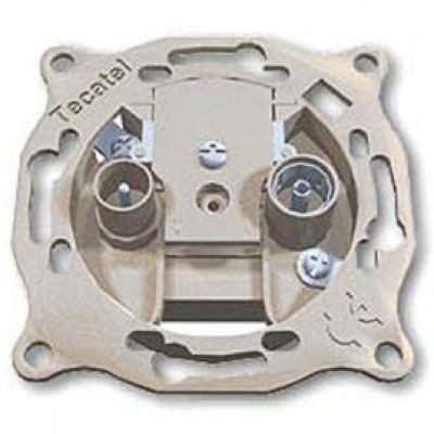 Tecatel Πρίζα Διελεύσεως Διπλή 10dB TV/SAT (12.004.0017)