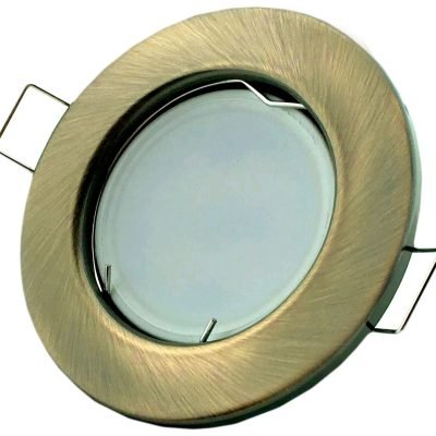 Avide GU10 Πλαίσιο Στρογγυλό Bronze (15.001.0528)