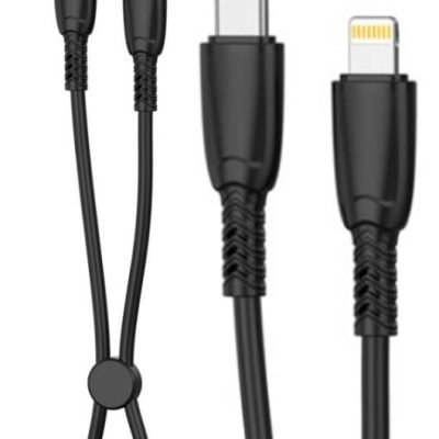 XO NB-Q248A Καλώδιο Φόρτισης + Data Suluo Series Type-c to Lightning 27W L=25cm Μαύρο (16.005.0251)