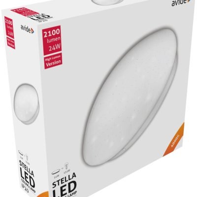 Avide LED Μοντέρνα Πλαφονιέρα Οροφής Stella (Starry) 24W 380*110.0mm Λευκό 4000K (15.001.0595)
