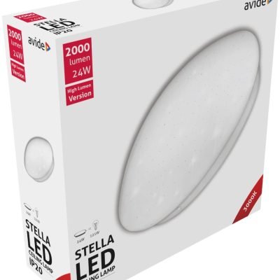 Avide LED Μοντέρνα Πλαφονιέρα Οροφής Stella (Starry) 24W 380*110.0mm Θερμό 3000K (15.001.0594)