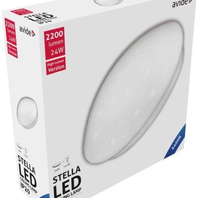 Avide LED Μοντέρνα Πλαφονιέρα Οροφής Stella (Starry) 24W 380*110.0mm Ψυχρό 6400Κ (15.001.0596)