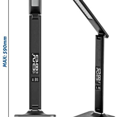 Avide LED Φωτιστικό Γραφείου Δερμάτινο με Ημερολόγιο Μαύρο 6W (15.001.0870)