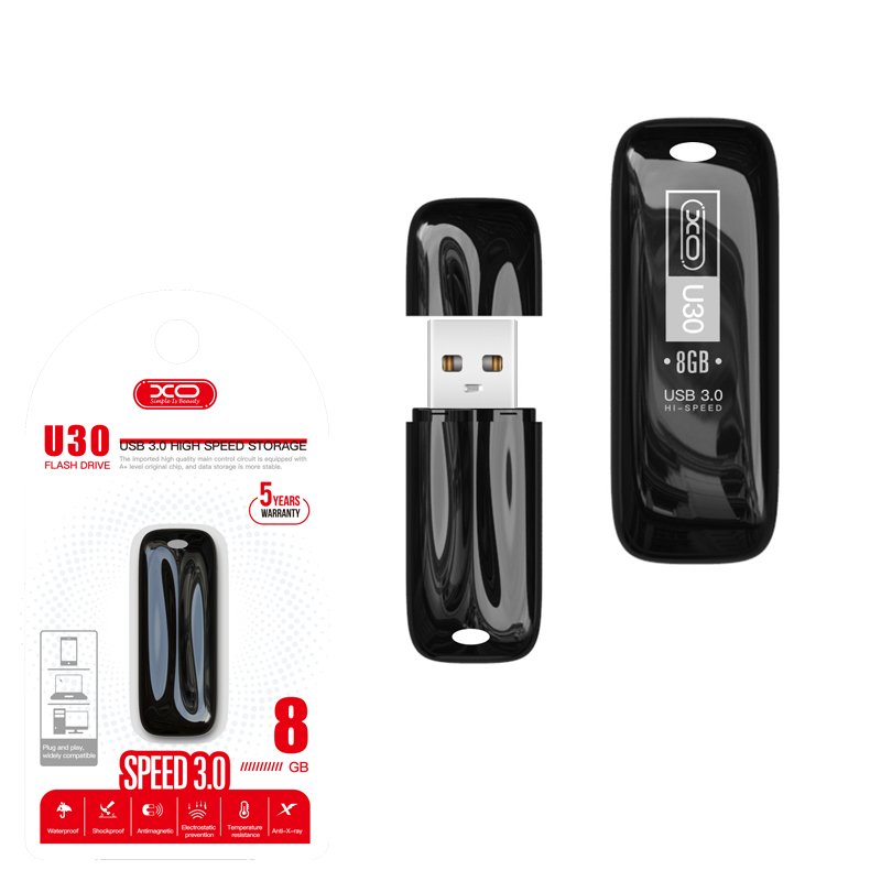 XO Στικάκι 8GB U30 USB 3.0 (16.007.0001)