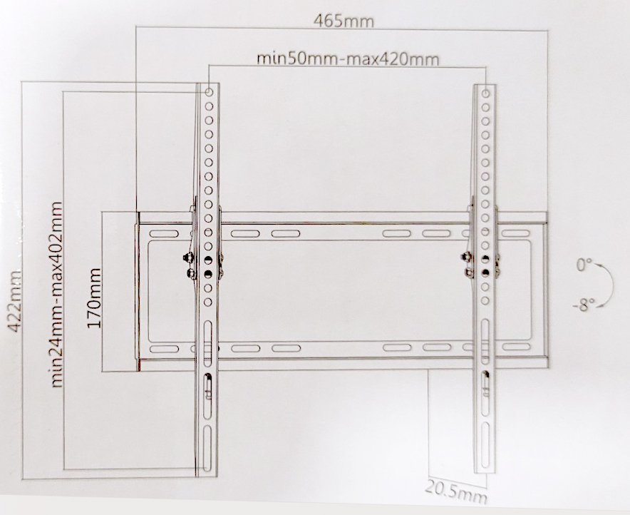 ATC Βάση TV Επιτοίχια ATC-055 32"- 55" (03.009.0002) - Image 5