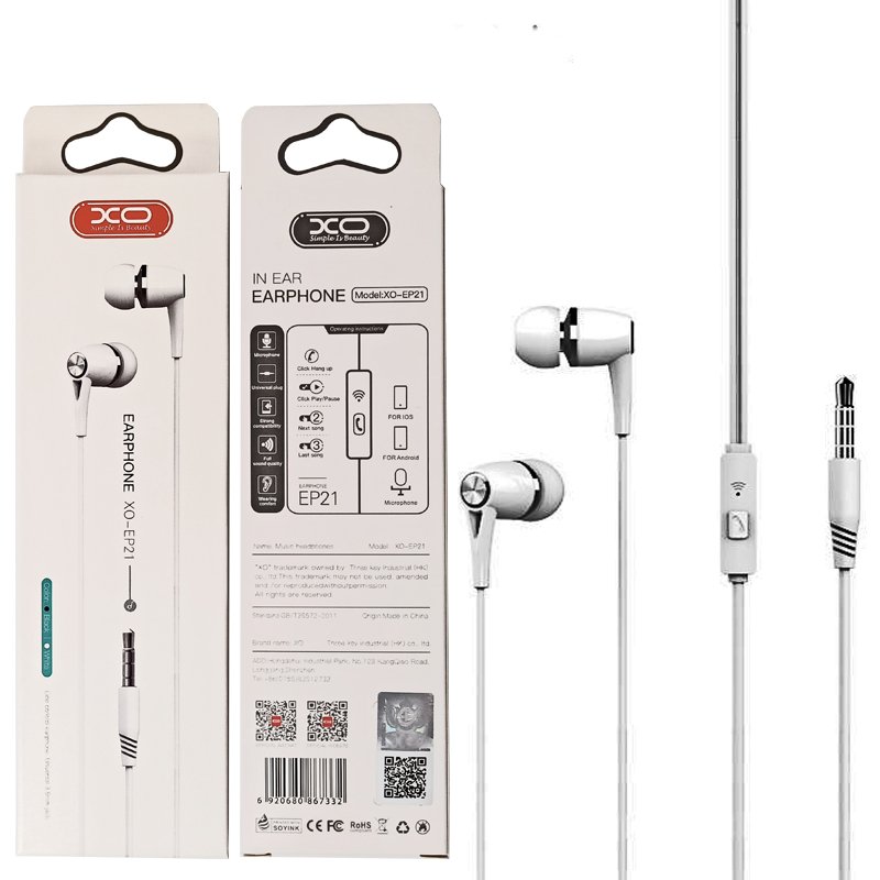 XO EP21 Handsfree Άσπρο (16.002.0006) - Image 5