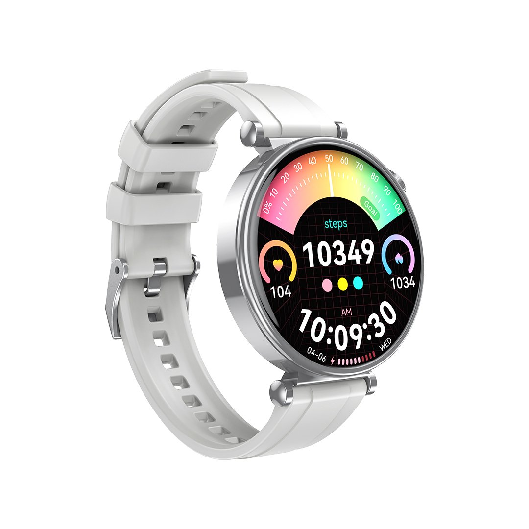XO GT4 mini AMOLED Smart Αθλητικό Ρολόι SmartWatch Ασημί (16.001.0230)