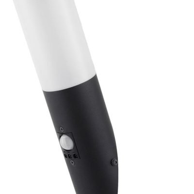 Avide Φωτιστικό τοίχου εξωτερικού χώρου Boca 1xE27 PIR IP44 Μαύρο (15.001.1579)