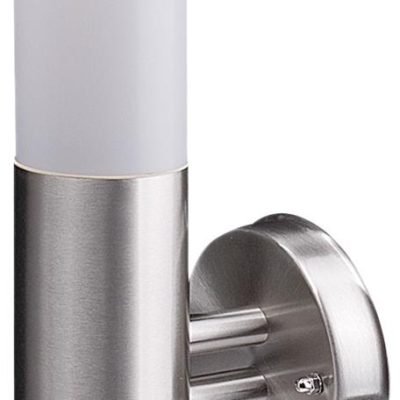 Avide Επιτοίχιο Φωτιστικό Εξωτερικού Χώρου Boca 1xE27 IP44 Satin Nickel (15.001.1576)