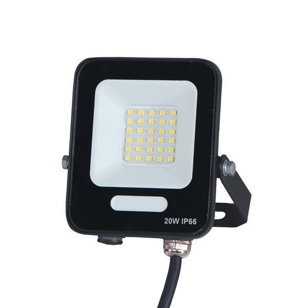 ΠΡΟΒΟΛΕΑΣ LED SMD 20W ΜΑΥΡΟΣ IP66 6500K PLUS (147-69003)