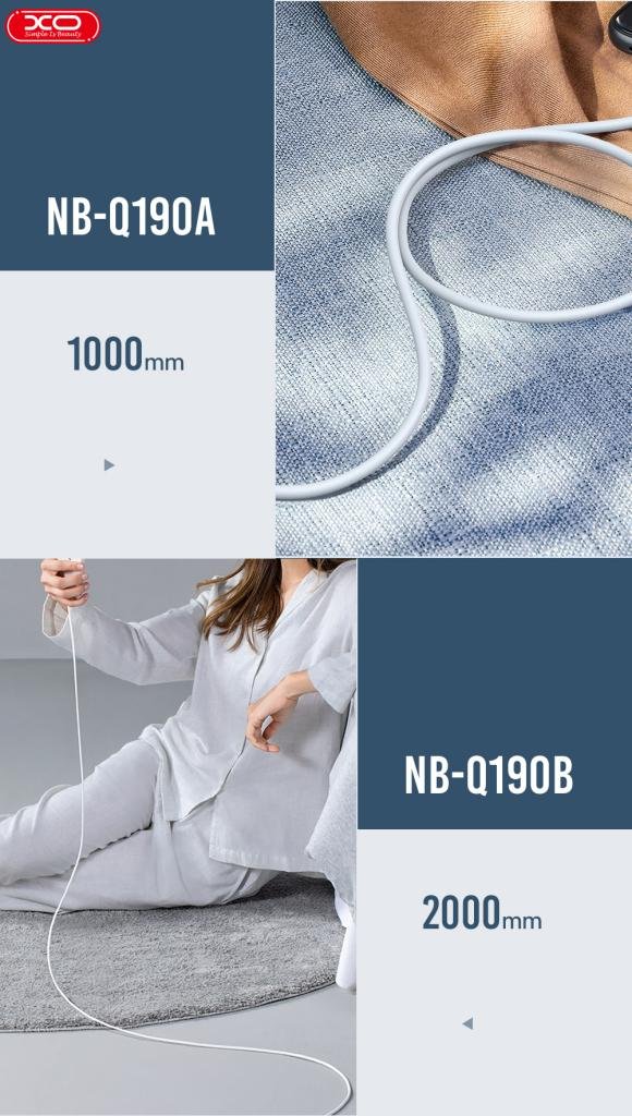XO NB-Q190A 60W Καλώδιο Φόρτισης + Data Type-C σε Type-C 1m (16.005.0283) - Image 4
