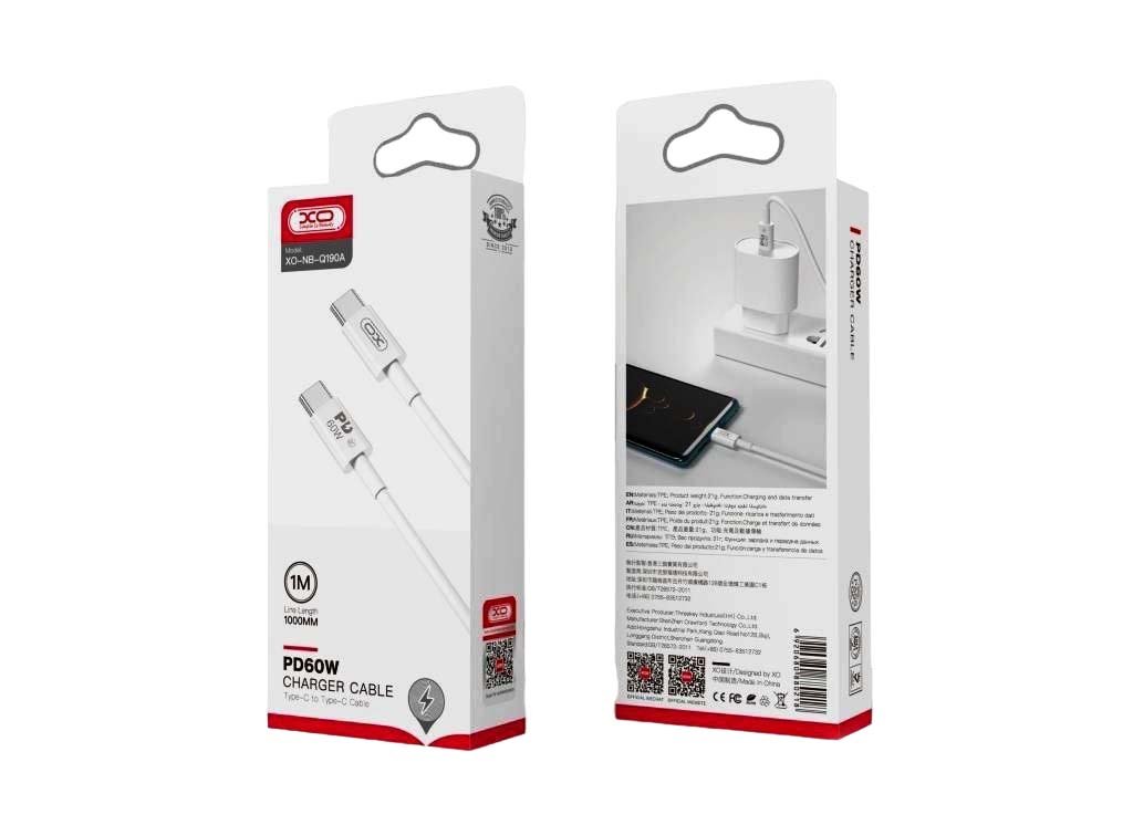 XO NB-Q190A 60W Καλώδιο Φόρτισης + Data Type-C σε Type-C 1m (16.005.0283) - Image 8