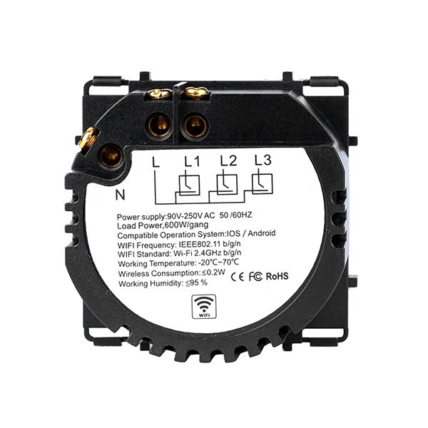 SMART WIFI ΑΠΛΟΣ ΔΙΑΚΟΠΤΗΣ ΑΦΗΣ 600W L+N MODULAR (152-60660) - Image 3