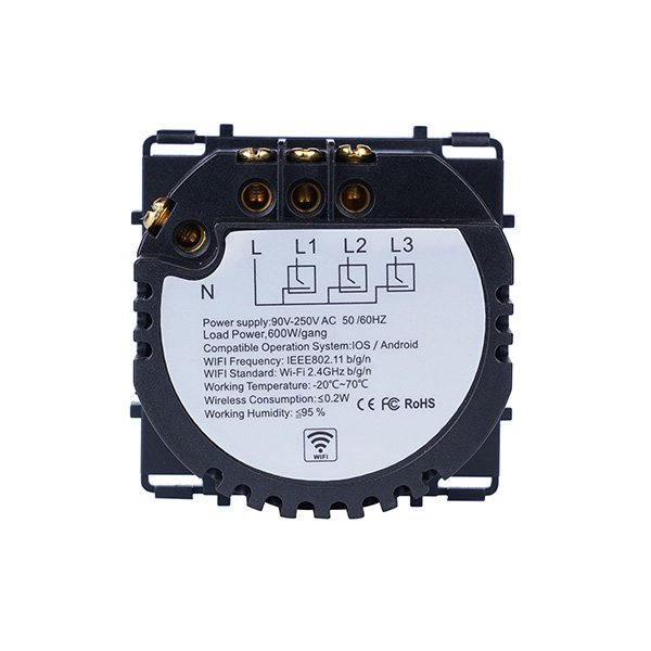 SMART WIFI ΔΙΠΛΟΣ ΔΙΑΚΟΠΤΗΣ ΑΦΗΣ 600W L+N MODULAR (152-60661) - Image 2