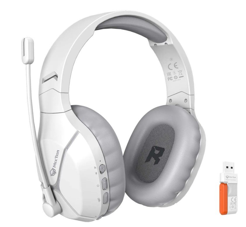 Meetion BTH011 2.4G Bluetooth Gaming Ακουστικά Λευκό (17.006.0026)