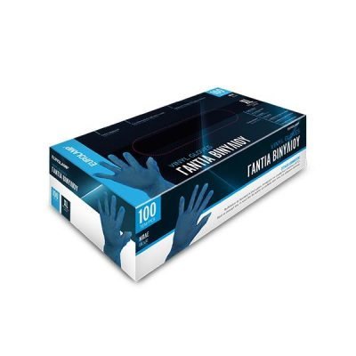 ΓΑΝΤΙΑ ΒΙΝΥΛΙΟΥ ΜΙΑΣ ΧΡΗΣΗΣ ΧΩΡΙΣ ΠΟΥΔΡΑ ΜΠΛΕ ΜΕΓΕΘΟΣ XLARGE 100ΤΕΜ (147-90963)