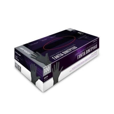 ΓΑΝΤΙΑ ΒΙΝΙΤΡΥΛΙΟ ΣΥΝΘΕΤΙΚΑ ΜΙΑΣ ΧΡΗΣΗΣ ΧΩΡΙΣ ΠΟΥΔΡΑ ΜΑΥΡΑ ΜΕΓΕΘΟΣ XLARGE 100ΤΕΜ (147-90993)