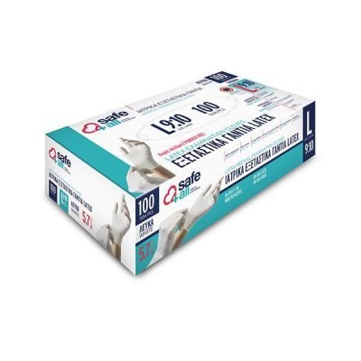 ΓΑΝΤΙΑ LATEX ΜΙΑΣ ΧΡΗΣΗΣ ΧΩΡΙΣ ΠΟΥΔΡΑ ΜΕΓΕΘΟΣ LARGE 100ΤΕΜ MEDICAL (156-10002)
