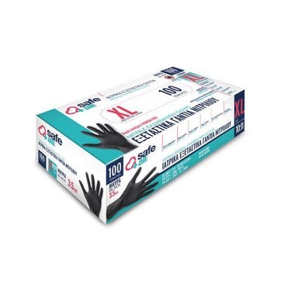 ΓΑΝΤΙΑ ΝΙΤΡΙΛΙΟΥ MIAΣ ΧΡΗΣΗΣ ΧΩΡΙΣ ΠΟΥΔΡΑ ΜΑΥΡΟ XLARGE 100TΕΜ (147-90978)