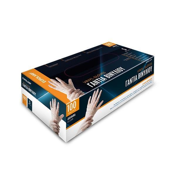 ΓΑΝΤΙΑ ΒΙΝΥΛΙΟΥ ΜΙΑΣ ΧΡΗΣΗΣ ΧΩΡΙΣ ΠΟΥΔΡΑ ΔΙΑΦΑΝΑ ΜΕΓΕΘΟΣ SMALL 100ΤΕΜ (147-90930)