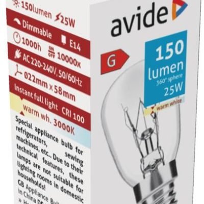 Avide Λάμπα Ψυγείου 25W E14 (15.001.0018)