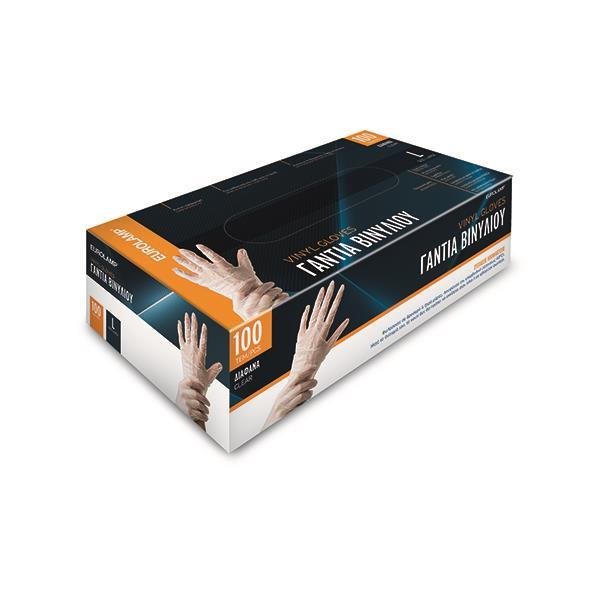 ΓΑΝΤΙΑ ΒΙΝΥΛΙΟΥ ΜΙΑΣ ΧΡΗΣΗΣ ΧΩΡΙΣ ΠΟΥΔΡΑ ΔΙΑΦΑΝΑ ΜΕΓΕΘΟΣ LARGE 100ΤΕΜ (147-90932)