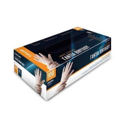 ΓΑΝΤΙΑ ΒΙΝΥΛΙΟΥ ΜΙΑΣ ΧΡΗΣΗΣ ΧΩΡΙΣ ΠΟΥΔΡΑ ΔΙΑΦΑΝΑ ΜΕΓΕΘΟΣ XLARGE 100ΤΕΜ (147-90933)