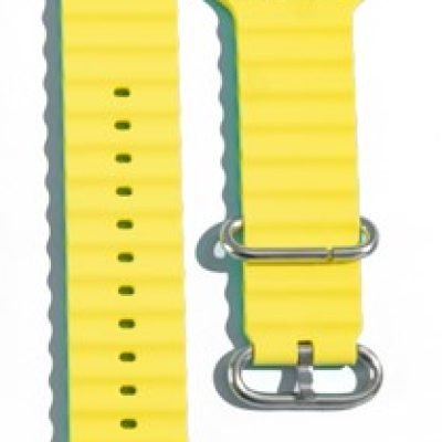 XO BT02A Λουράκι Ρολογιού Σιλικόνης Universal Κίτρινο 38/40/41mm (16.001.0210)