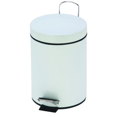 Πεντάλ μεταλλικό λευκό ματ 5lt [70101987]