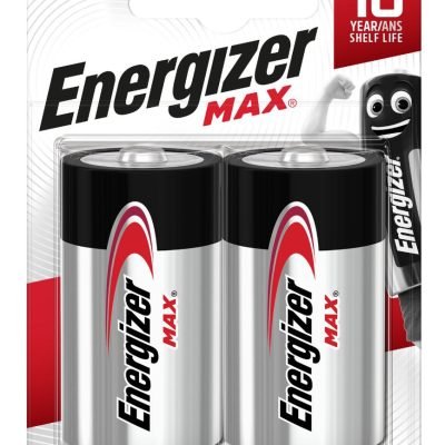 Energizer Max Alkaline Μπαταρία D (2 τμχ) (01.001.0130)