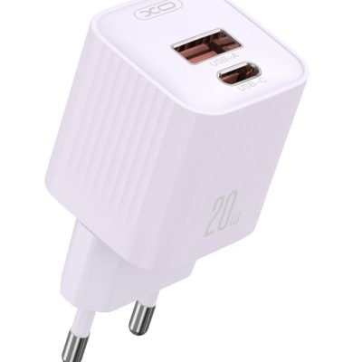XO L147 (EU) Φορτιστής PD 1USB-A+1USB-C Μωβ (16.006.0327)