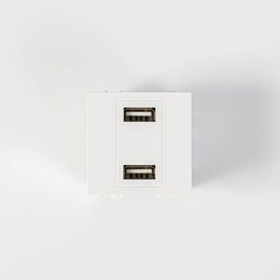 ΠΡΙΖΑ 2 Χ USB MODULES ΛΕΥΚΗ (152-20058)