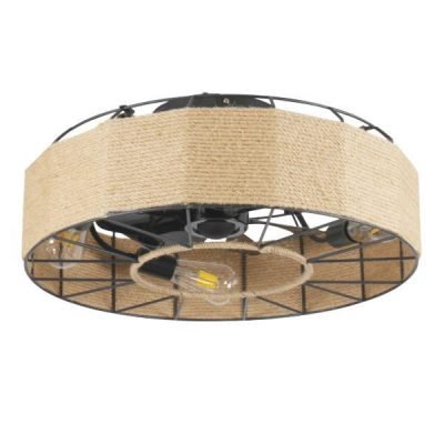 ΑΝΕΜΙΣΤΗΡΑΣ ΟΡΟΦΗΣ ΜΕ ΝΗΜΑ ΚΑΝΝΑΒΗΣ 4xE27 ΜΕ ΚΟΝΤΡΟΛ Φ55 DC 20W (300-25054)