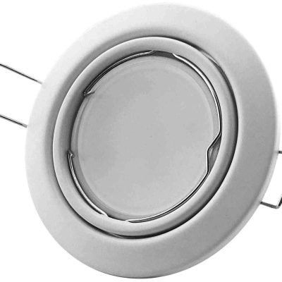 Avide GU10 Πλαίσιο Κώνος Σαγρέ Άσπρο (15.001.0522)