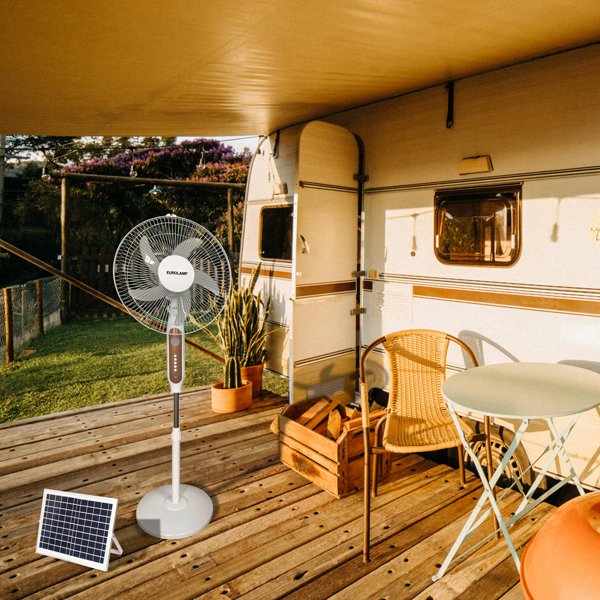 ΑΝΕΜΙΣΤΗΡΑΣ ΟΡΘΟΣΤΑΤΗΣ ΛΕΥΚΟΣ Φ45 15W ΕΠΑΝΑΦΟΡΤΙΖΟΜΕΝΟΣ ΜΕ ΗΛΙΑΚΟ ΠΑΝΕΛ (300-20017) - Image 2