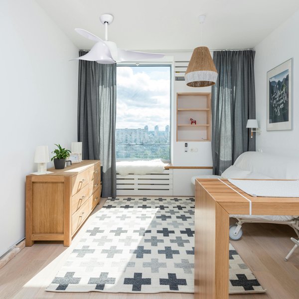 ΑΝΕΜΙΣΤΗΡΑΣ ΟΡΟΦΗΣ ΧΡΩΜΑ ΛΕΥΚΟ ΜΕ LED ΦΩΣ ΚΑΙ ΚΟΝΤΡΟΛ Φ132 DC ΜΟΤΕΡ 35W (300-25048) - Image 2