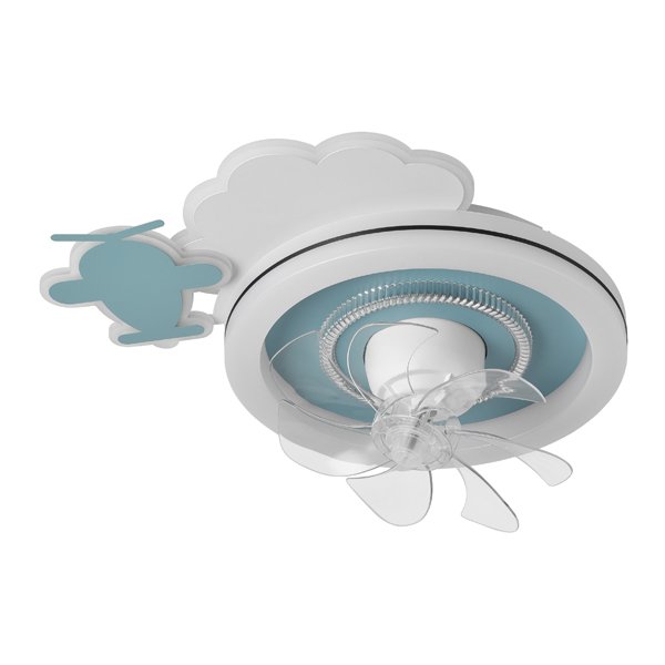 ΑΝΕΜΙΣΤΗΡΑΣ ΟΡΟΦΗΣ ΠΑΙΔΙΚΟΣ ΑΕΡΟΠΛΑΝΑΚΙ ΜΠΛΕ 15W ΜΕ LED ΦΩΣ 65W ΚΑΙ ΚΟΝΤΡΟΛ (300-25056) - Image 2