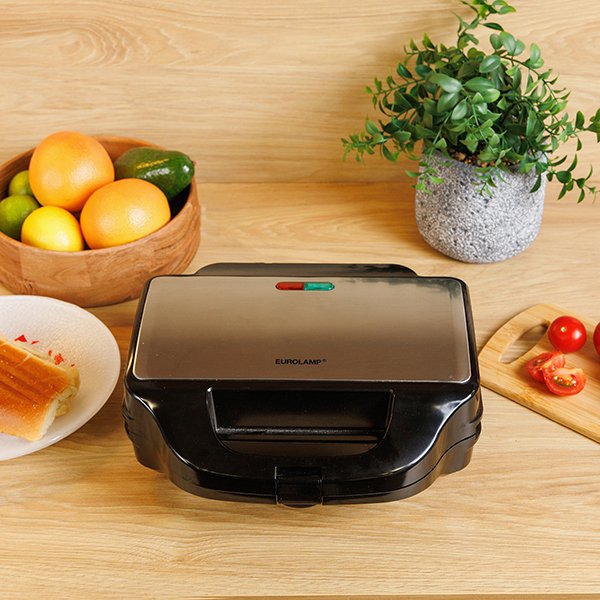 ΤΟΣΤΙΕΡΑ ΜΑΥΡΗ INOX ΜΕ ΑΠΟΣΠΩΜΕΝΕΣ ΠΛΑΚΕΣ ΓΚΡΙΛ ΓΙΑ 2 ΤΟΣΤ 900W (300-70033) - Image 3