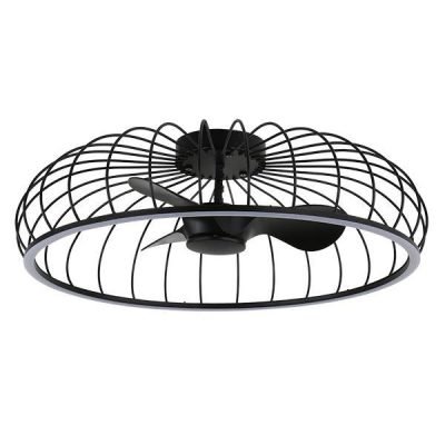 ΑΝΕΜΙΣΤΗΡΑΣ ΠΛΑΦΟΝΙΕΡΑ ΟΡΟΦΗΣ Φ79 ΜΑΥΡΟΣ 28W DC ΜΟΤΕΡ ΜΕ LED ΦΩΣ 60W ΚΑΙ ΚΟΝΤΡΟΛ (300-25050)