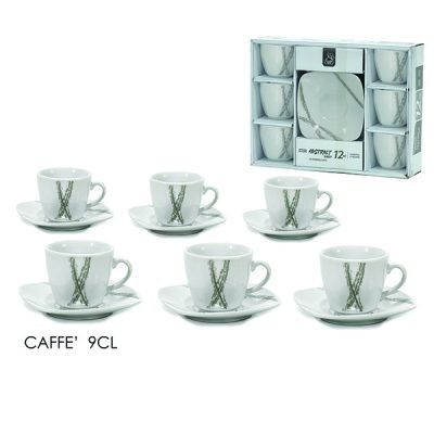 Σετ 6 φλυτζάνια με πιατάκια 9cl [77524301]