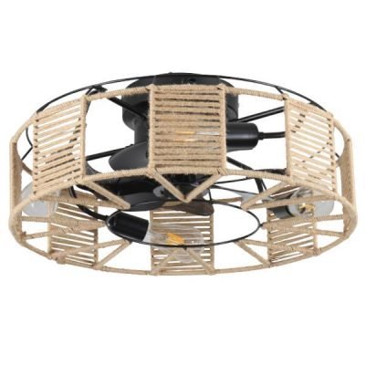 ΑΝΕΜΙΣΤΗΡΑΣ ΟΡΟΦΗΣ ΜΕ ΠΛΕΚΤΟ ΝΗΜΑ ΚΑΝΝΑΒΗΣ 4xE27 ΜΕ ΚΟΝΤΡΟΛ Φ55 DC 20W (300-25055)