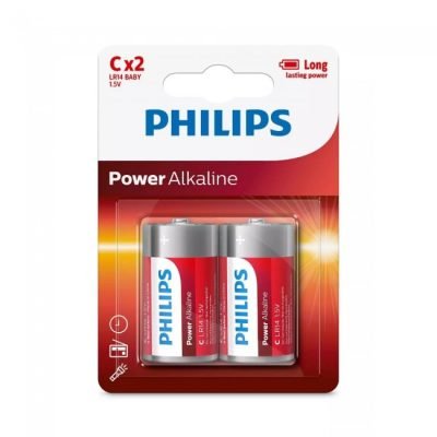 Philips Power Alkaline Μπαταρία LR14P2B/10 C (2τμχ) (01.001.0029)