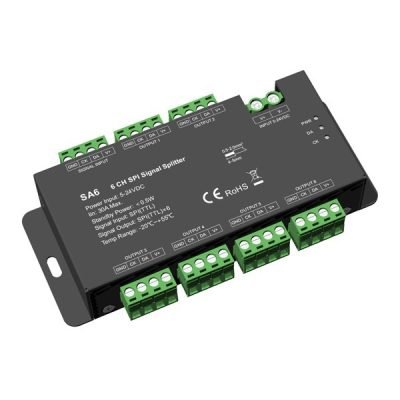 SPI SPLITER (PIXEL) ”SA6” 1 ΟΜΑΔΑ ΣΕ 6 ΟΜΑΔΕΣ 5-24VDC (145-71431)