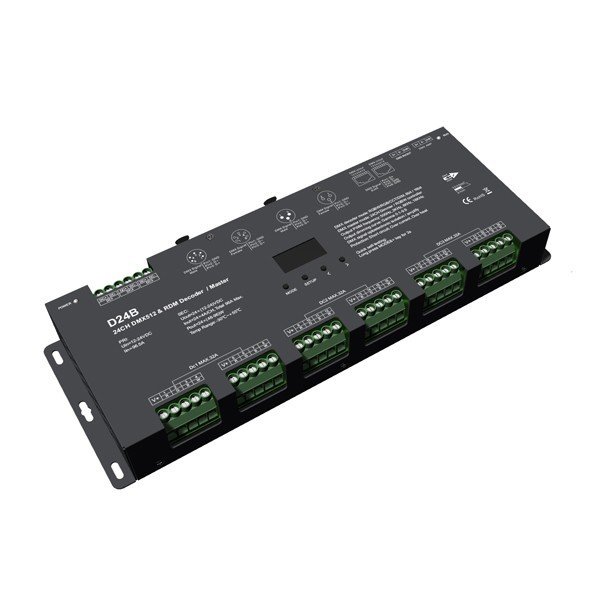 DMX512/RDM DECODER "D24B" RGBW 12-24VDC/24CH*4A (145-71508)