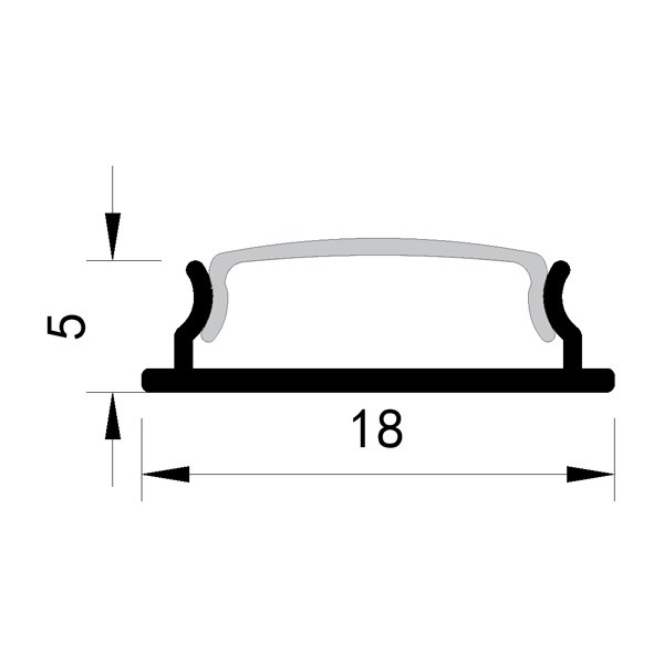 ΠΡΟΦΙΛ ΕΥΚΑΜΠΤΟ ΕΞΩΤΕΡΙΚΟ 2000*18*5 90° PLUS (145-70904) - Image 2