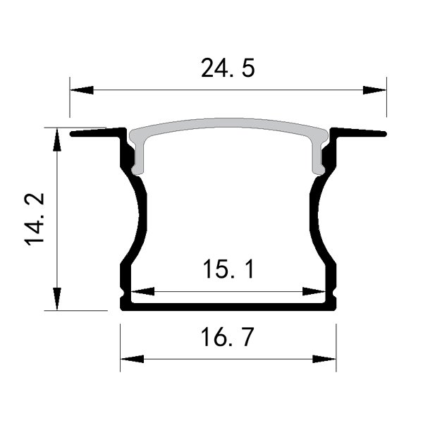 ΠΡΟΦΙΛ ΧΩΝΕΥΤΟ 2000*16,7*14.2 45° PLUS (145-70907) - Image 2