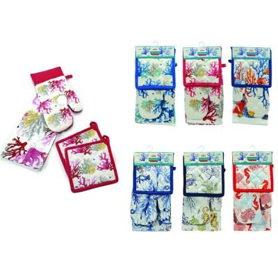 Σετ γάντι κουζίνας, πιάστρα, πετσέτα [77595150]